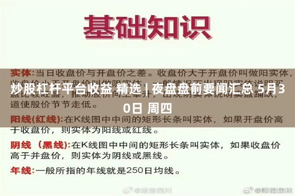 炒股杠杆平台收益 精选 | 夜盘盘前要闻汇总 5月30日 周四