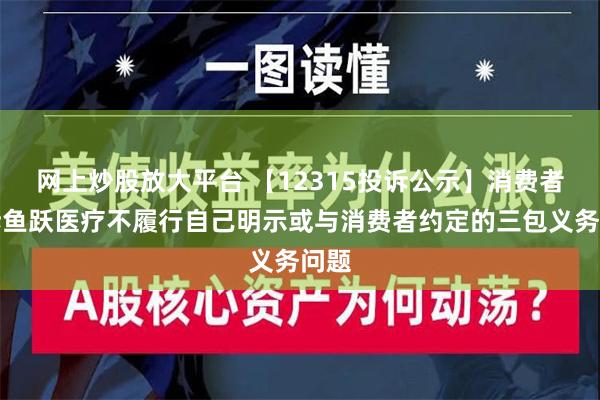 网上炒股放大平台 【12315投诉公示】消费者投诉鱼跃医疗不履行自己明示或与消费者约定的三包义务问题