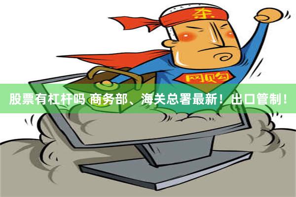 股票有杠杆吗 商务部、海关总署最新！出口管制！