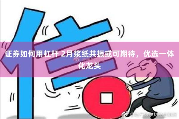 证券如何用杠杆 2月浆纸共振或可期待，优选一体化龙头