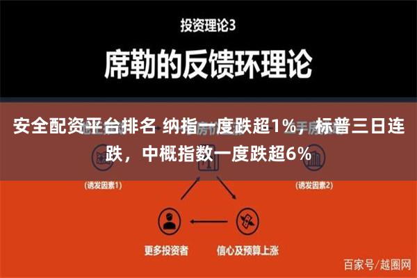 安全配资平台排名 纳指一度跌超1%，标普三日连跌，中概指数一度跌超6%